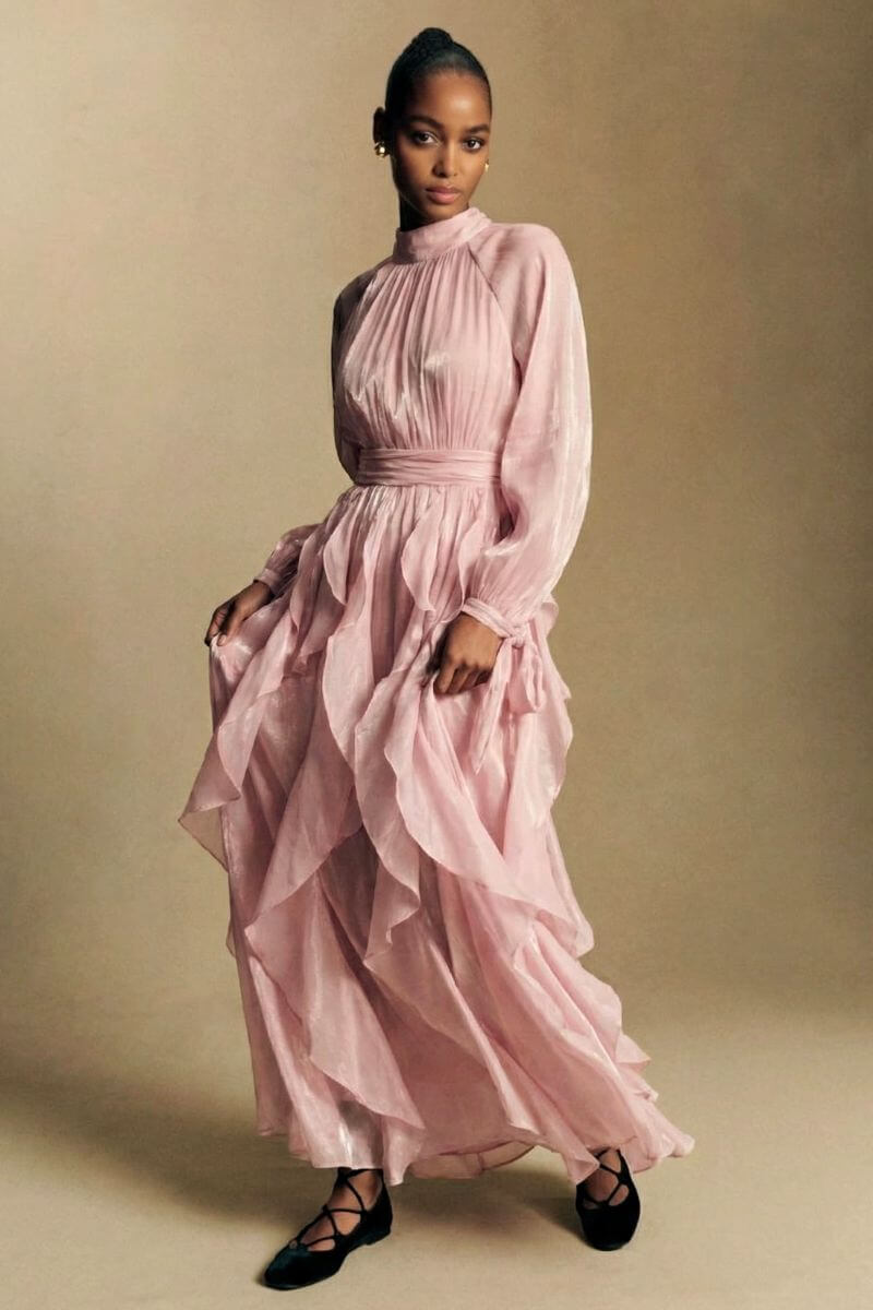 Ballet Blush Fluid Ruffle Dress Ballet Blush Fluid Ruffle Dress