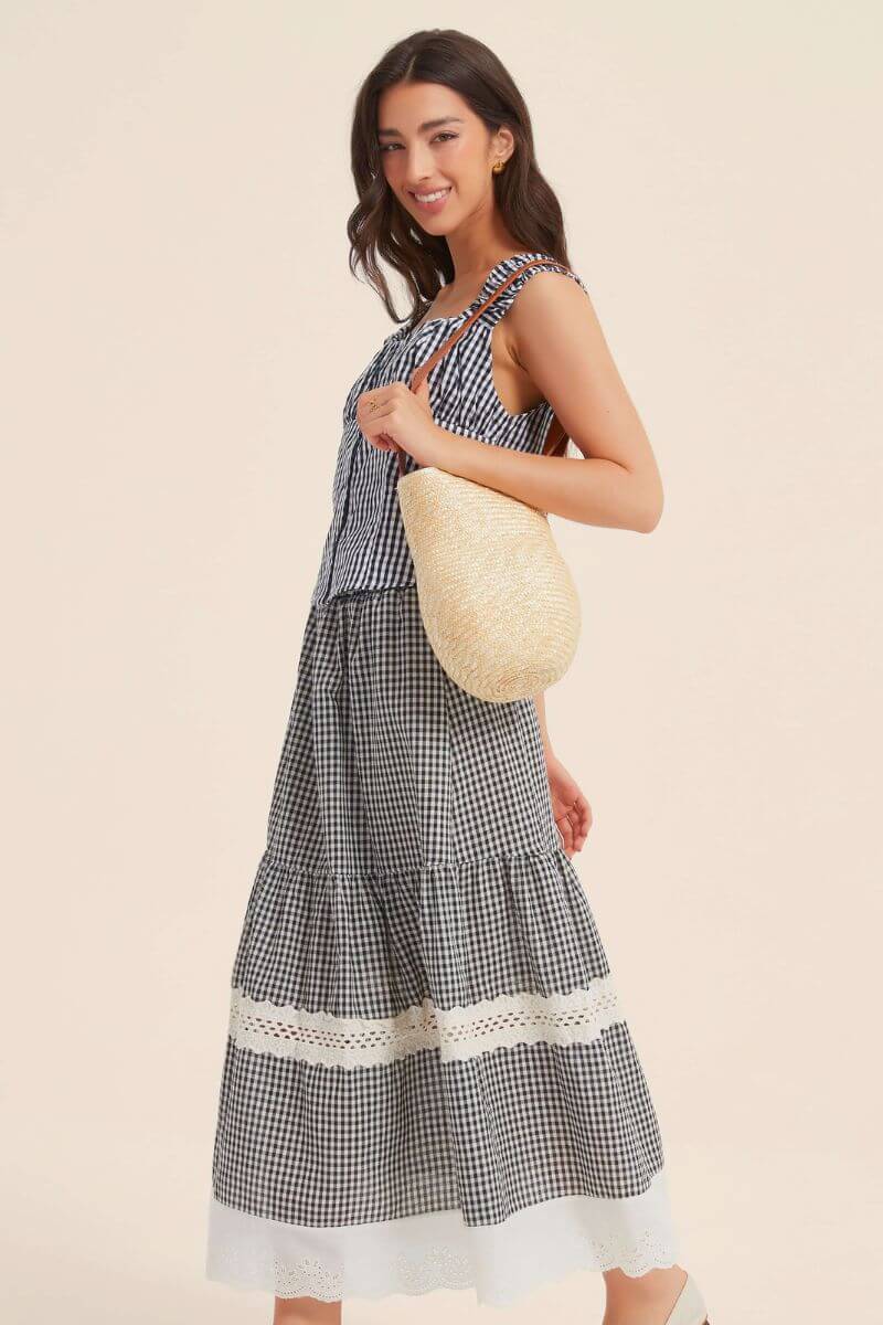 chinese dress ladies Laurette Gingham Blouse