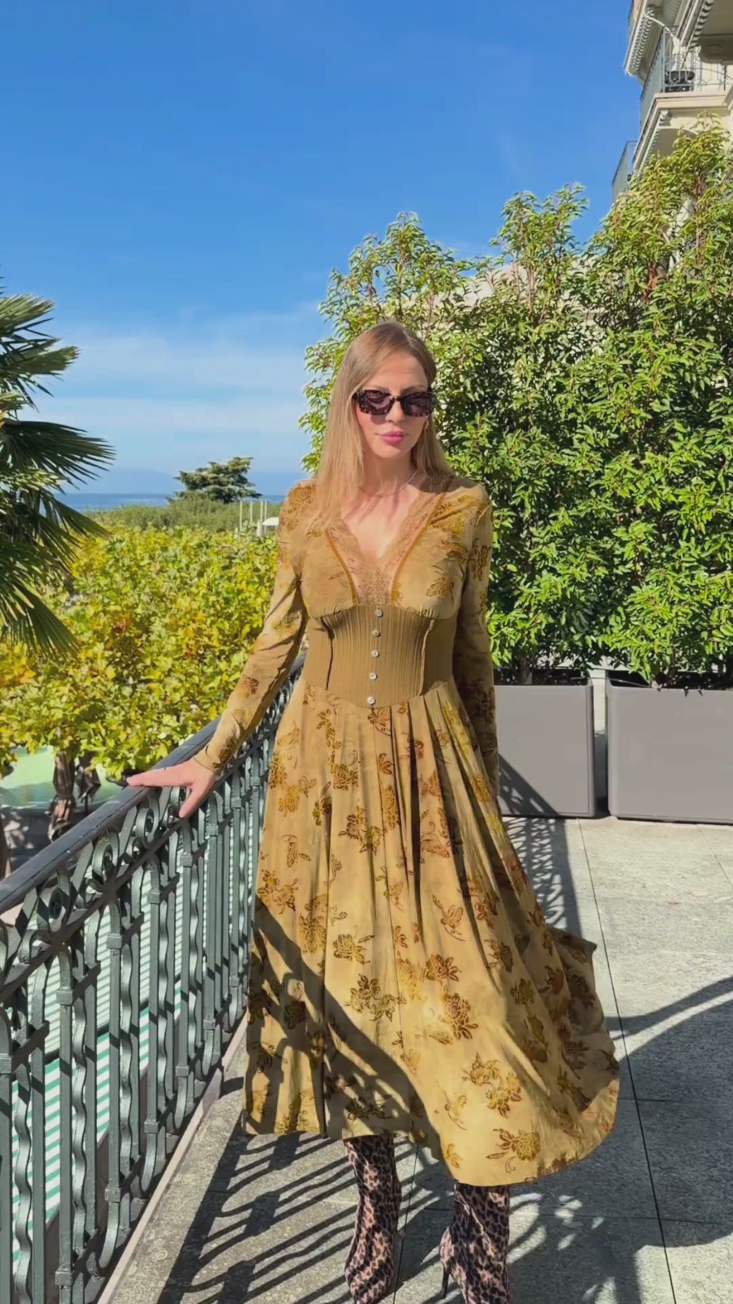 Velvet Burned out Knit Dress